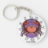 Cancer Pisces Zodiac Acrylic Keychain (Voorkant)