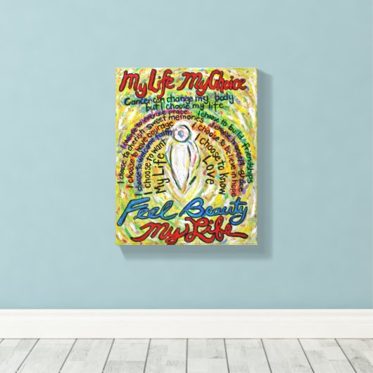 Cancer Poem Angel schilderende gestreken canvaskun Canvas Afdruk (Insitu (Houten vloer))