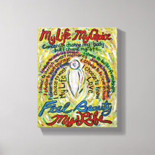 Cancer Poem Angel schilderende gestreken canvaskun Canvas Afdruk