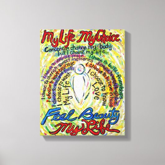Cancer Poem Angel schilderende gestreken canvaskun Canvas Afdruk (Voorkant)
