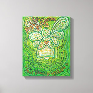 Cancer Poem Angel schilderende gestreken canvaskun Canvas Afdruk