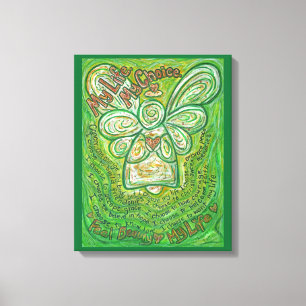 Cancer Poem Angel schilderende gestreken canvaskun Canvas Afdruk