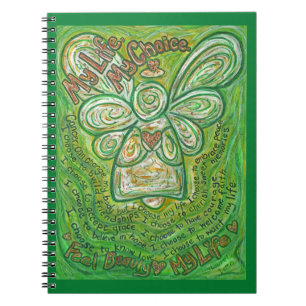 Cancer Poem Green Angel Art Notitieboek Journal