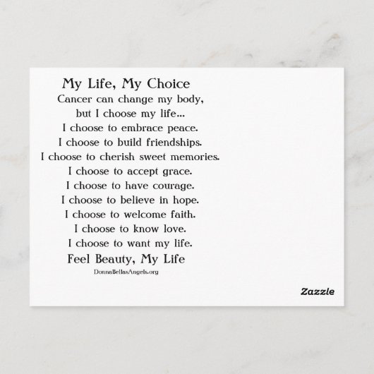 Cancer Poem Green Guardian Angel Art Briefkaarten (Achterkant)