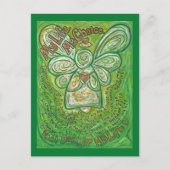 Cancer Poem Green Guardian Angel Art Briefkaarten (Voorkant)