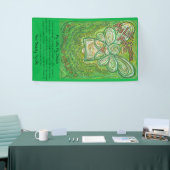 Cancer Poem Green Guardian Angel Art Custom Banner (Beurs)