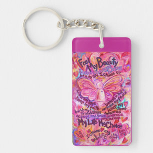 Cancer Poem Rainbow Pendant Sleutelhanger