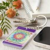 Cancer Poem Rainbow Pendant Sleutelhanger (Voorkant Rechts)