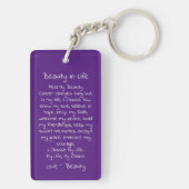 Cancer Poem Rainbow Pendant Sleutelhanger (achterkant)