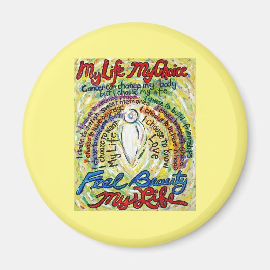 Cancer Poem White Angel Art Custom Magnet (Voorkant)