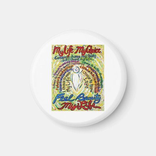 Cancer Poem White Angel Art Custom Magnet (Voorkant)