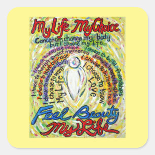 Cancer Poem White Angel Art Sticker Decalen