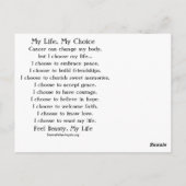 Cancer Poem White Guardian Angel Art Briefkaarten (Achterkant)