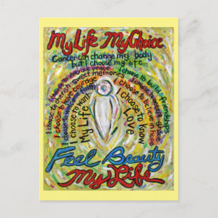 Cancer Poem White Guardian Angel Art Briefkaarten