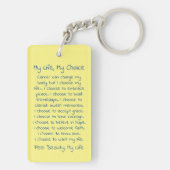 Cancer Poem White Guardian Angel Pendant Sleutelha Sleutelhanger (achterkant)