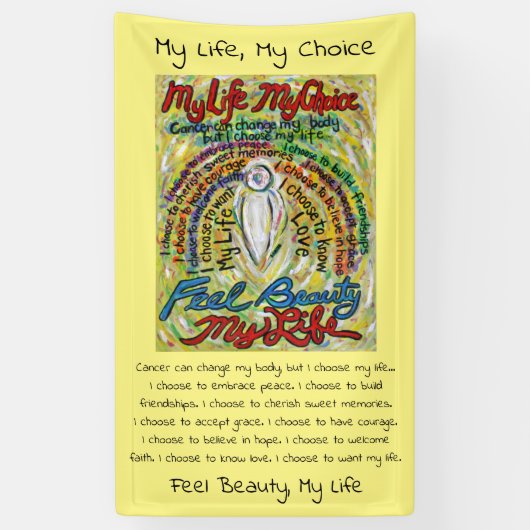 Cancer Poem White Guardian Art Custom Banner (Verticaal)