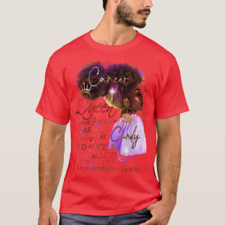 Cancer Queen Sweet als Snoep Birthday Gift for Bla T-shirt
