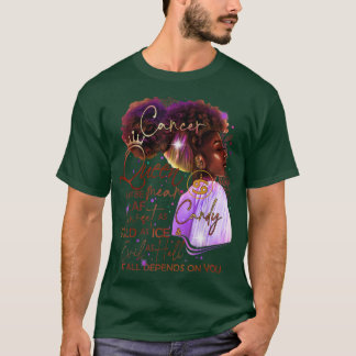 Cancer Queen Sweet As Candy Birthday Gift For Blac T-shirt