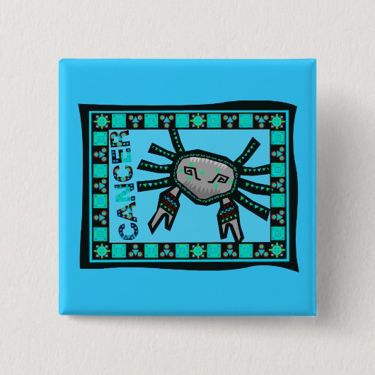 Cancer Quilt Vierkante Button 5,1 Cm (Voorkant)
