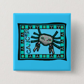 Cancer Quilt Vierkante Button 5,1 Cm