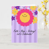 Cancer Remission Celebration Kaart (Gele Bloem)