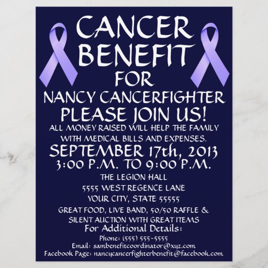 Cancer Ribbon Benefit Flyer (Voorkant)
