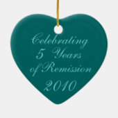 Cancer Ribbon Celebrates Faith & Remissions Keramisch Ornament (Achterkant)