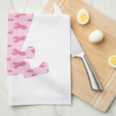 Cancer Ribbon Dachshund Theedoek (Quarter Fold)