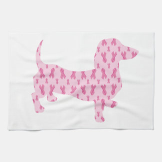 Cancer Ribbon Dachshund Theedoek