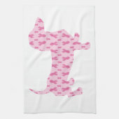 Cancer Ribbon Dachshund Theedoek (Verticaal)