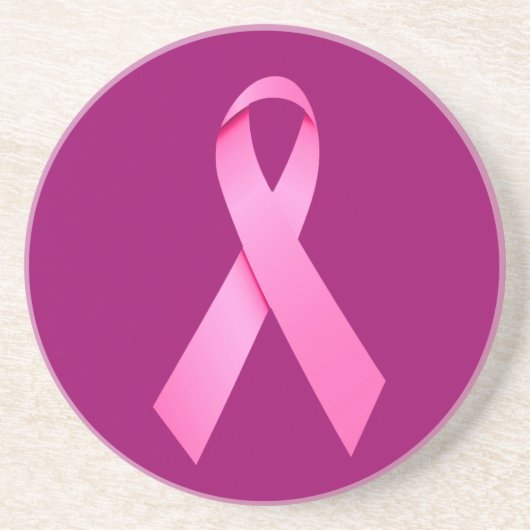 Cancer Ribbon Sandstone Onderzetter (Voorkant)