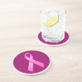 Cancer Ribbon Sandstone Onderzetter (Zijkant)