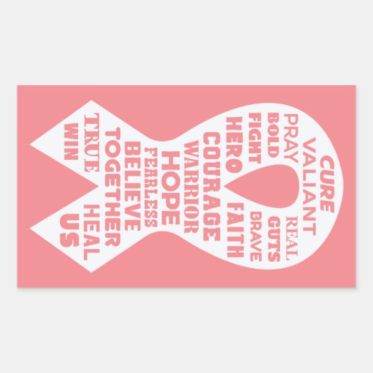 CANCER RIBBON - Stickers aanmoedigen (Voorkant)
