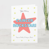 Cancer Rock Star Hang daar in Get Well Kaart (Voorkant)