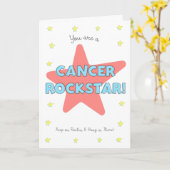 Cancer Rock Star Hang daar in Get Well Kaart (Gele Bloem)
