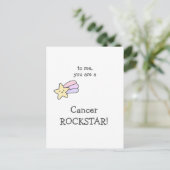 Cancer Rock Star! Zo trots op je! bemoediging Briefkaart (Staand voorkant)