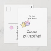 Cancer Rock Star! Zo trots op je! bemoediging Briefkaart (Voorkant / Achterkant)