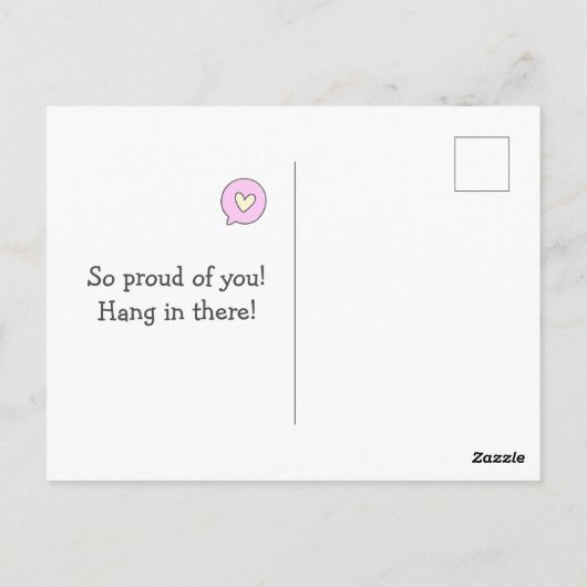 Cancer Rock Star! Zo trots op je! bemoediging Briefkaart (Achterkant)