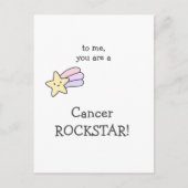 Cancer Rock Star! Zo trots op je! bemoediging Briefkaart (Voorkant)
