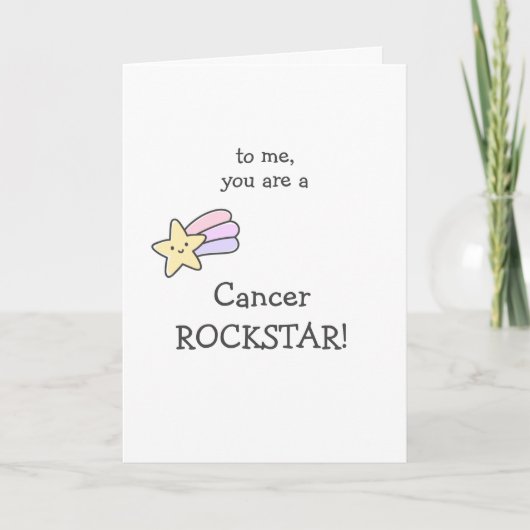 Cancer Rock Star! Zo trots op je! bemoediging Kaart (Voorkant)