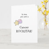 Cancer Rock Star! Zo trots op je! bemoediging Kaart (Gele Bloem)