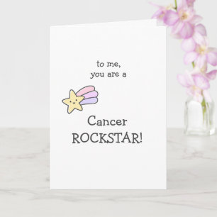 Cancer Rock Star! Zo trots op je! bemoediging Kaart