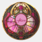 Cancer Ruby Radiance Ronde Sticker (Voorkant)
