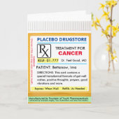 CANCER RX Voorschrift voor gezondheid Goed Kaart (Gele Bloem)