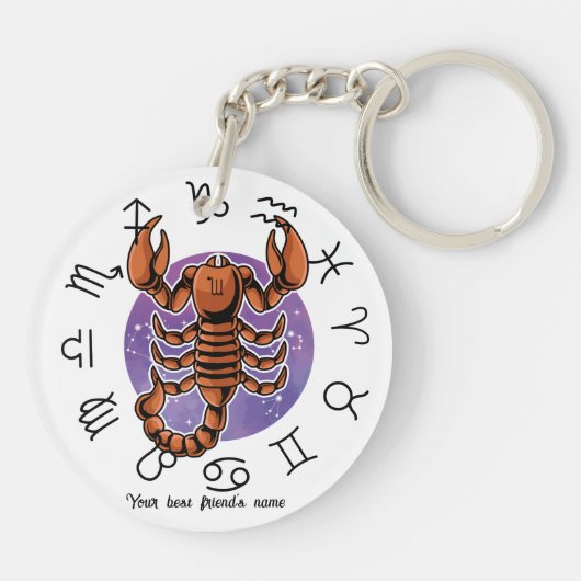 Cancer & Scorpio Acrylic Keychain (Achterkant)