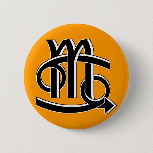 Cancer & Scorpio Partners bw Ronde Button 5,7 Cm (Voorkant)