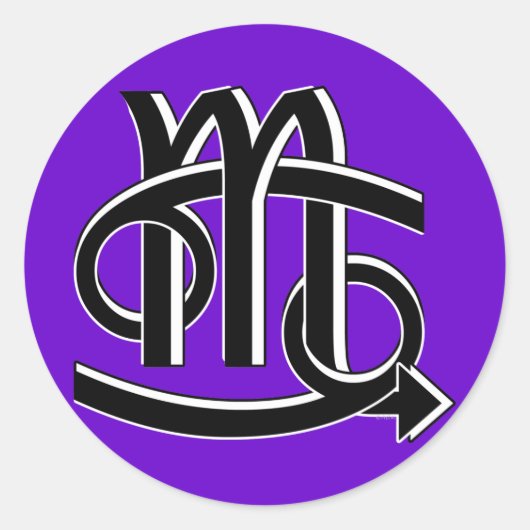 Cancer & Scorpio Partners bw Ronde Sticker (Voorkant)