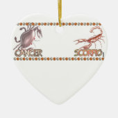 Cancer Scorpio-vriendelijkheid dierdiastrologie Keramisch Ornament (Voorkant)