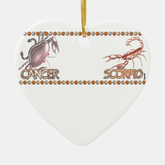 Cancer Scorpio-vriendelijkheid dierdiastrologie Keramisch Ornament (Voorkant)