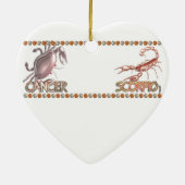 Cancer Scorpio-vriendelijkheid dierdiastrologie Keramisch Ornament (Achterkant)
